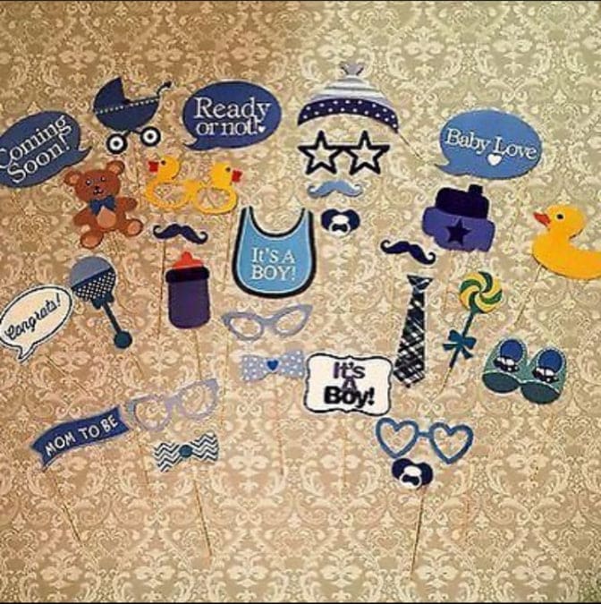 22 Pcs Photo Booth Props Boy Little Duck, Baby Shower Photo Booth props, Baby Shower Decorations 22 Pcs Photo Booth Props Boy Little Duck, Baby Shower Photo Booth props, Baby Shower Decorations
